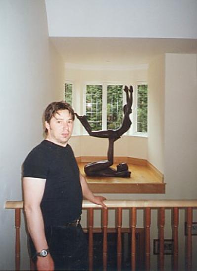 Eoghan Bridge and his sculpture