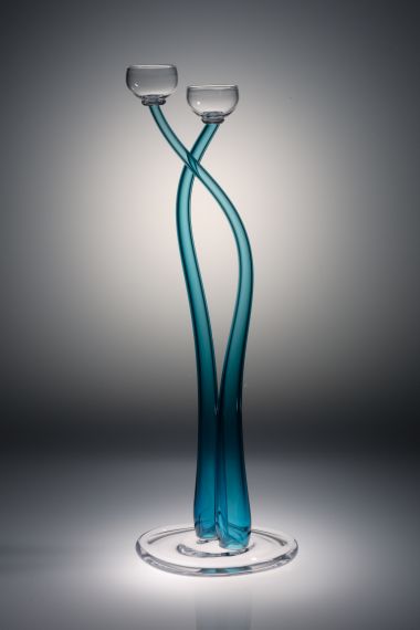 Grace Teal Candlesticks