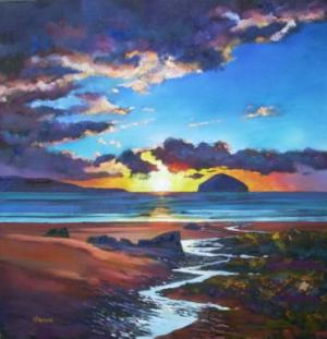 Sunset over Ailsa Craig
