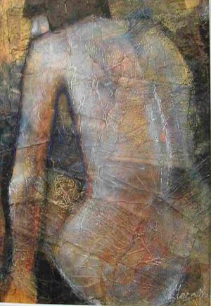 Girl with Black Hair, Kneeling