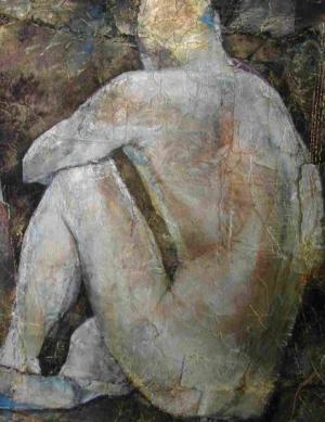 Male Nude Resting Arm on Knee