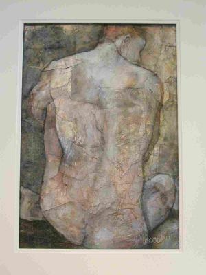 Seated Male Nude, Back View