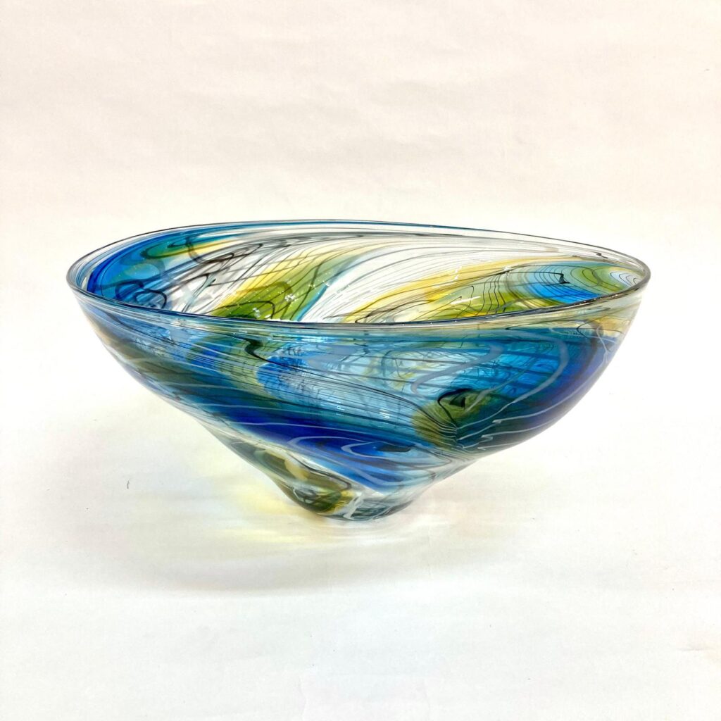 Feather Bowl Multi Coloured Blues Inspiration